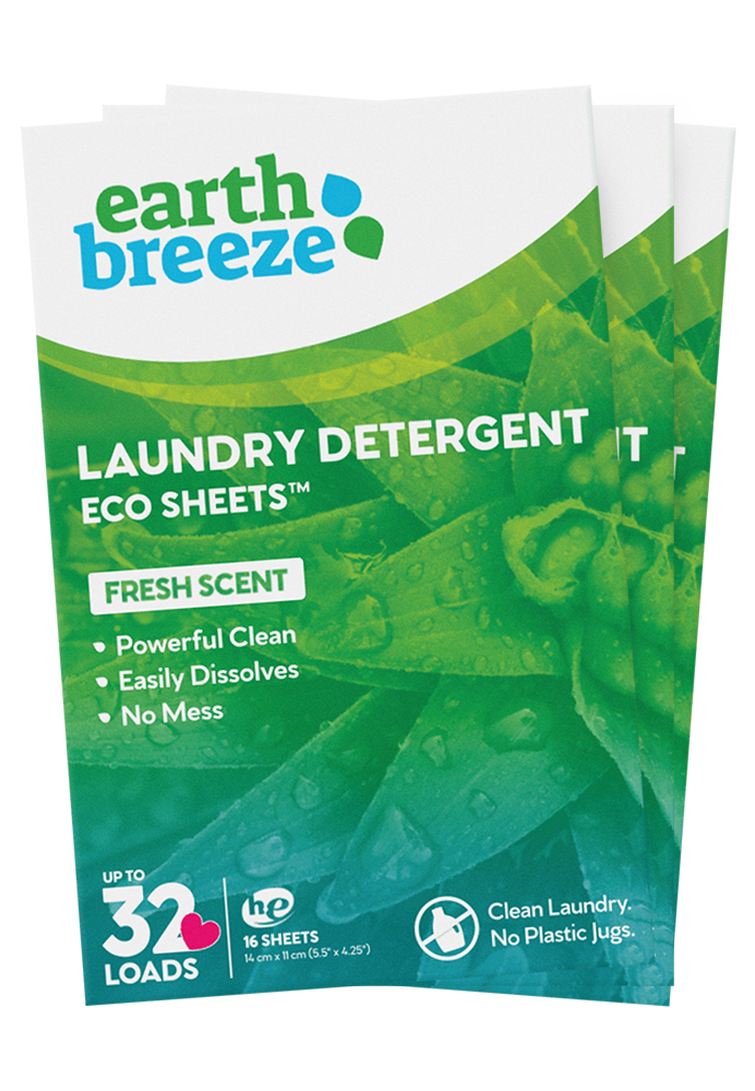 Laundry Detergent Eco Sheets Sample Pack - 2 Packs + 1 for FREE, 96 Loads